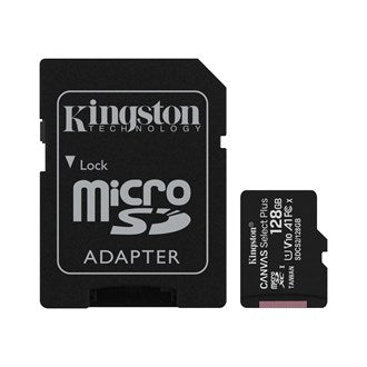 Kingston - Canvas Select Plus - MicroSD Class 10 Memory Card & SD Adapter - 128GB