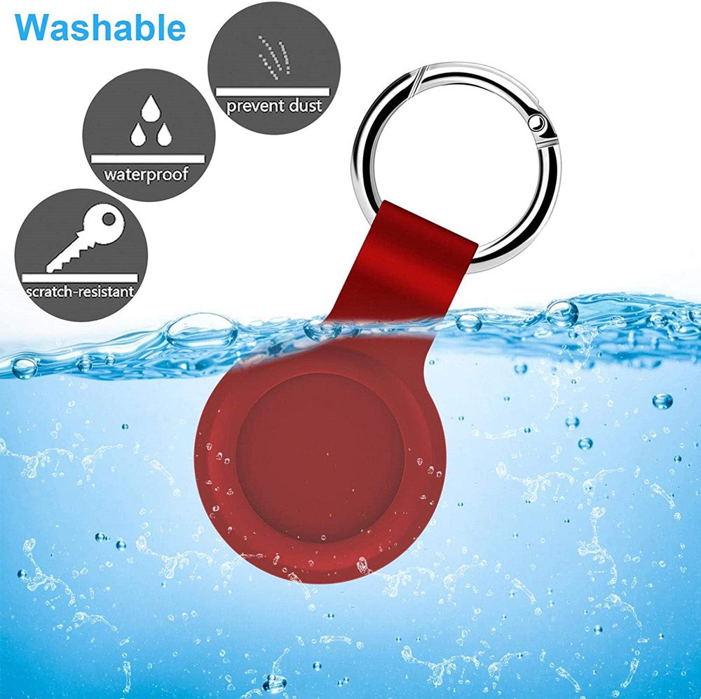 Apple AirTag Keyring Silicone Red