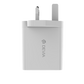 Devia - 65W GaN Type C PD & QC4.0 3-Pin UK Mini Charging Plug - White