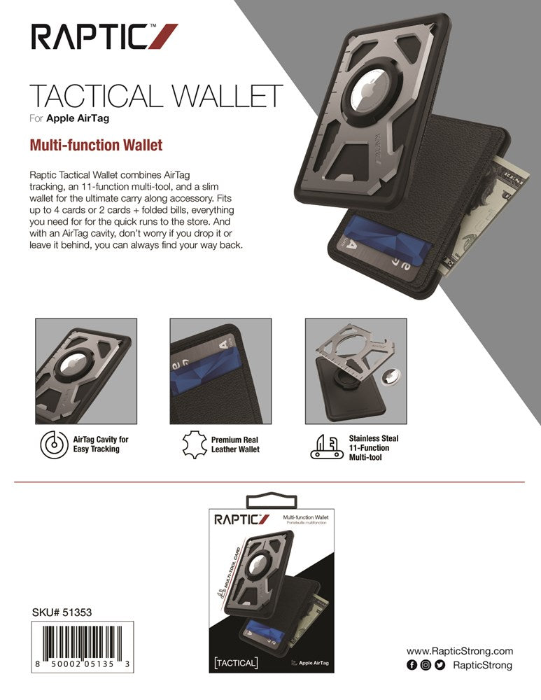 Raptic Tactical Wallet for AirTag
