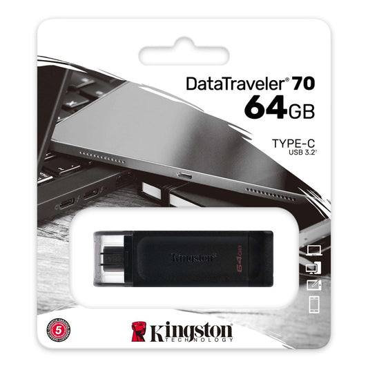 Kingston - DataTraveller 70 USB-C 3.2 Flash Drive - 64GB