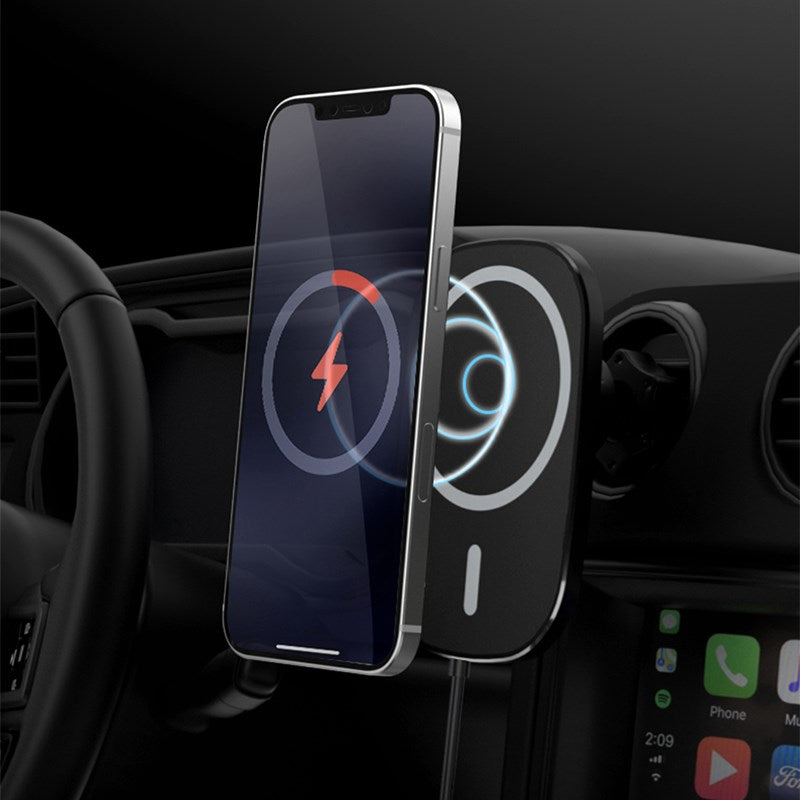 Devia - 15W Wireless Charging MagSafe Air Vent Car Holder - Black ...