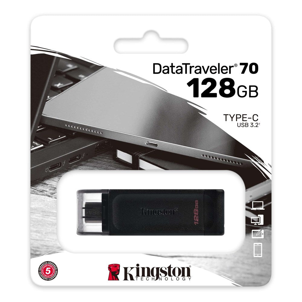 Kingston - DataTraveller 70 USB-C 3.2 Flash Drive - 128GB