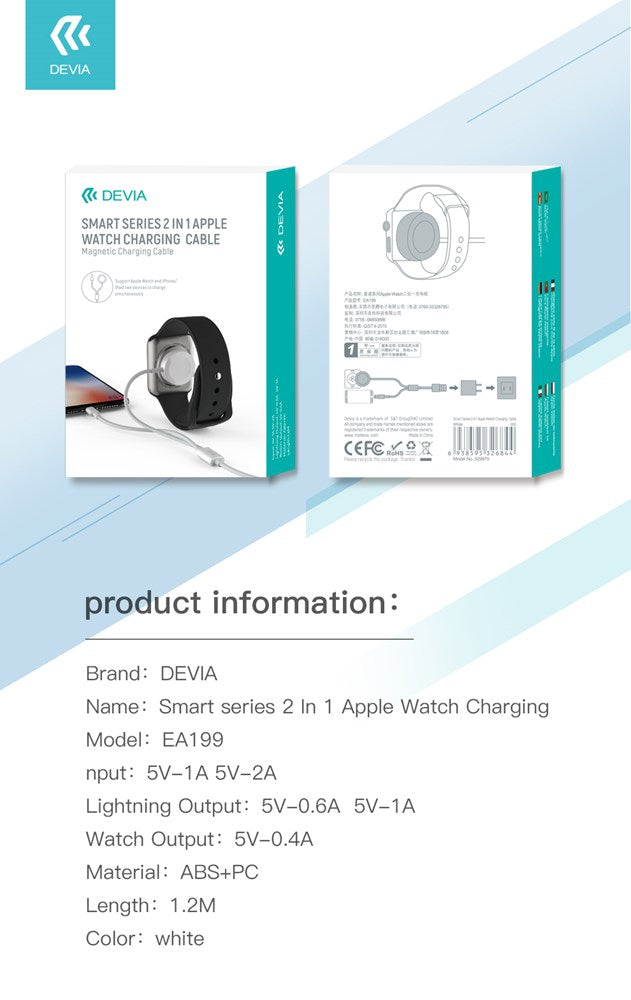 Devia Smart Series 2in1 Apple Watch Charging Cable